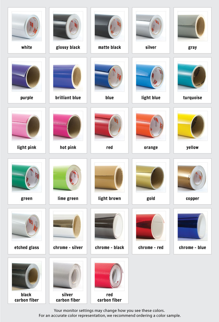 Vinyl Color Chart