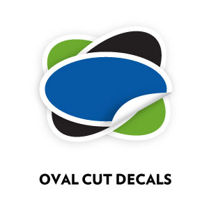 Custom Oval Cut Decals